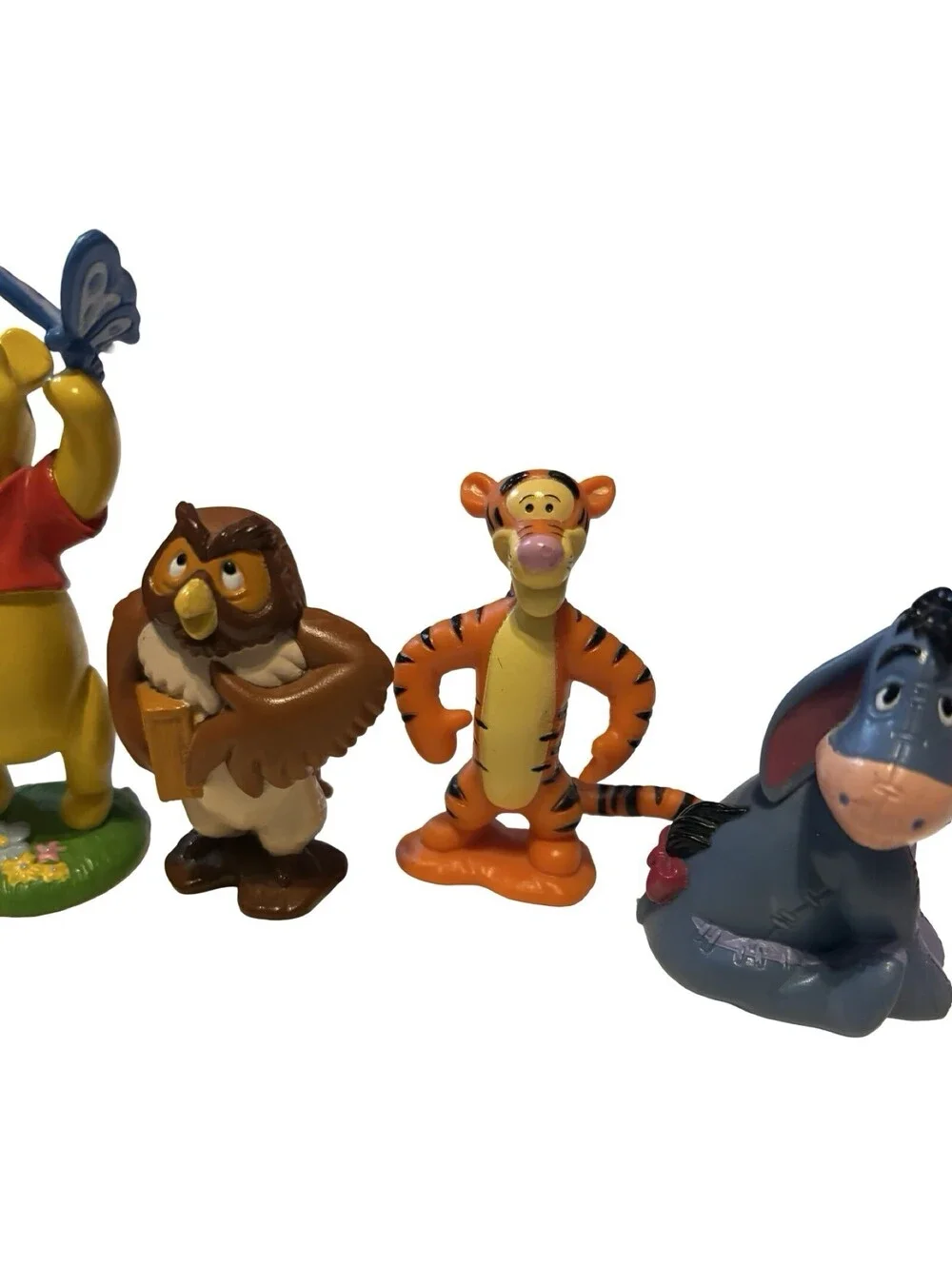 Disney Winnie the Pooh Vintage Mini Figure Set of 6 Party Tomy Used